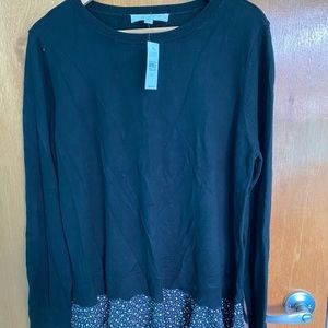 NWT Loft Black Sweater XL